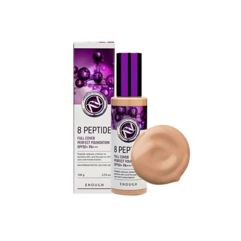 ENOUGH 8 Peptide Full Cover Perfect Foundation SPF50